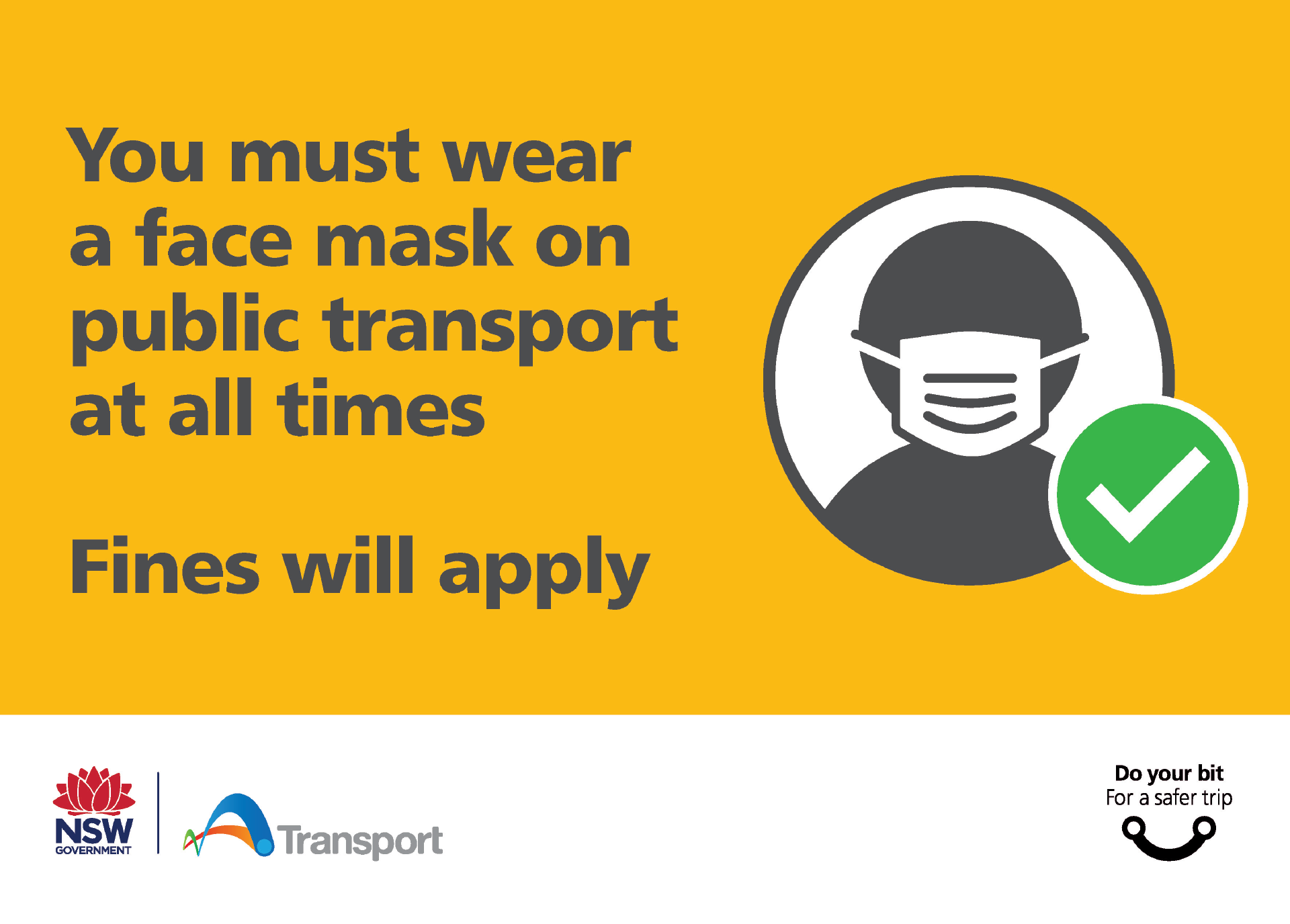 Wear a face mask while travelling on and waiting for the buses